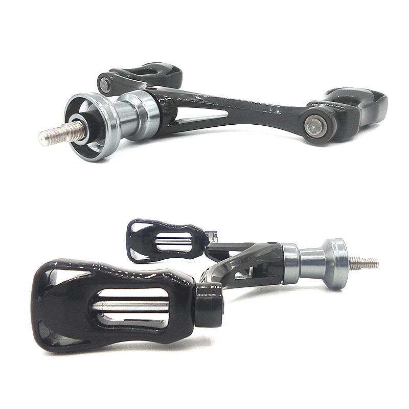 스피닝 릴 교체 듀얼 그립 핸들 탄소 강화 암 낚시 휠, DIY 캐스트킹 릴용 수정 낚시 태클