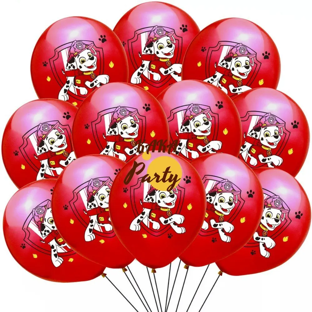발 순찰 라텍스 풍선 파티 장식, 체이스 스카이 마샬 파티 풍선, 어린이 생일 파티 용품, 선물 장난감, 12 개