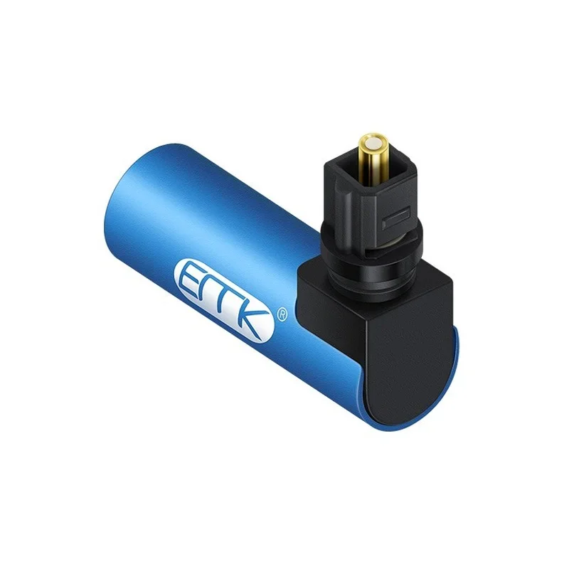 EMK 직각 디지털 광학 오디오 케이블, SPDIF Toslink 90 도 광학 어댑터, 스피커 사운드박스 TV용, 완전 신제품