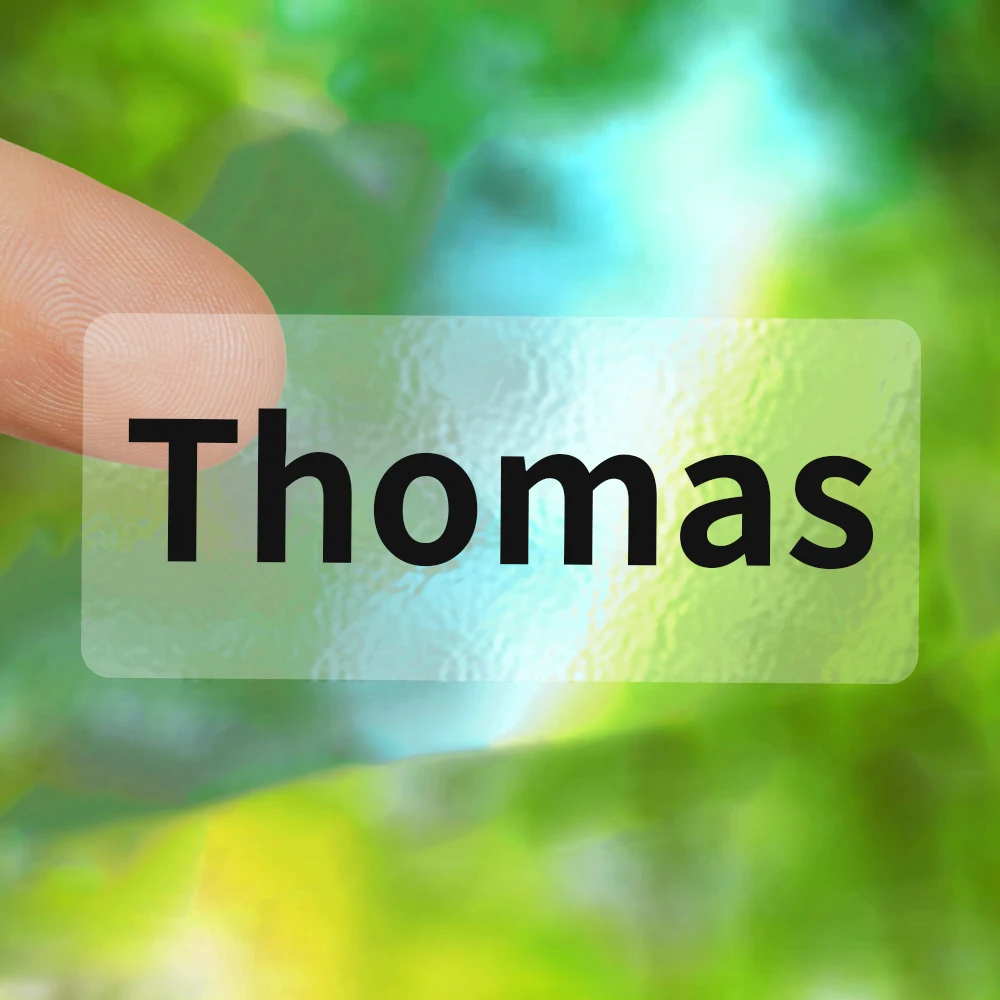 방수 태그 투명 맞춤형 이름 스티커, 유치원 히브리어 라벨, 어린이 학교 문구