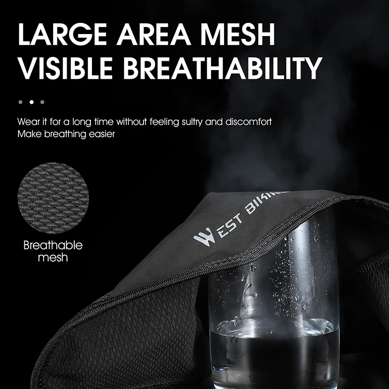 WEST BIKING 여름 시원한 바라클라바 모자, 통기성 사이클링 모자, 야외 스포츠, 풀 페이스 커버 스카프, 오토바이 자전거 헬멧 라이너