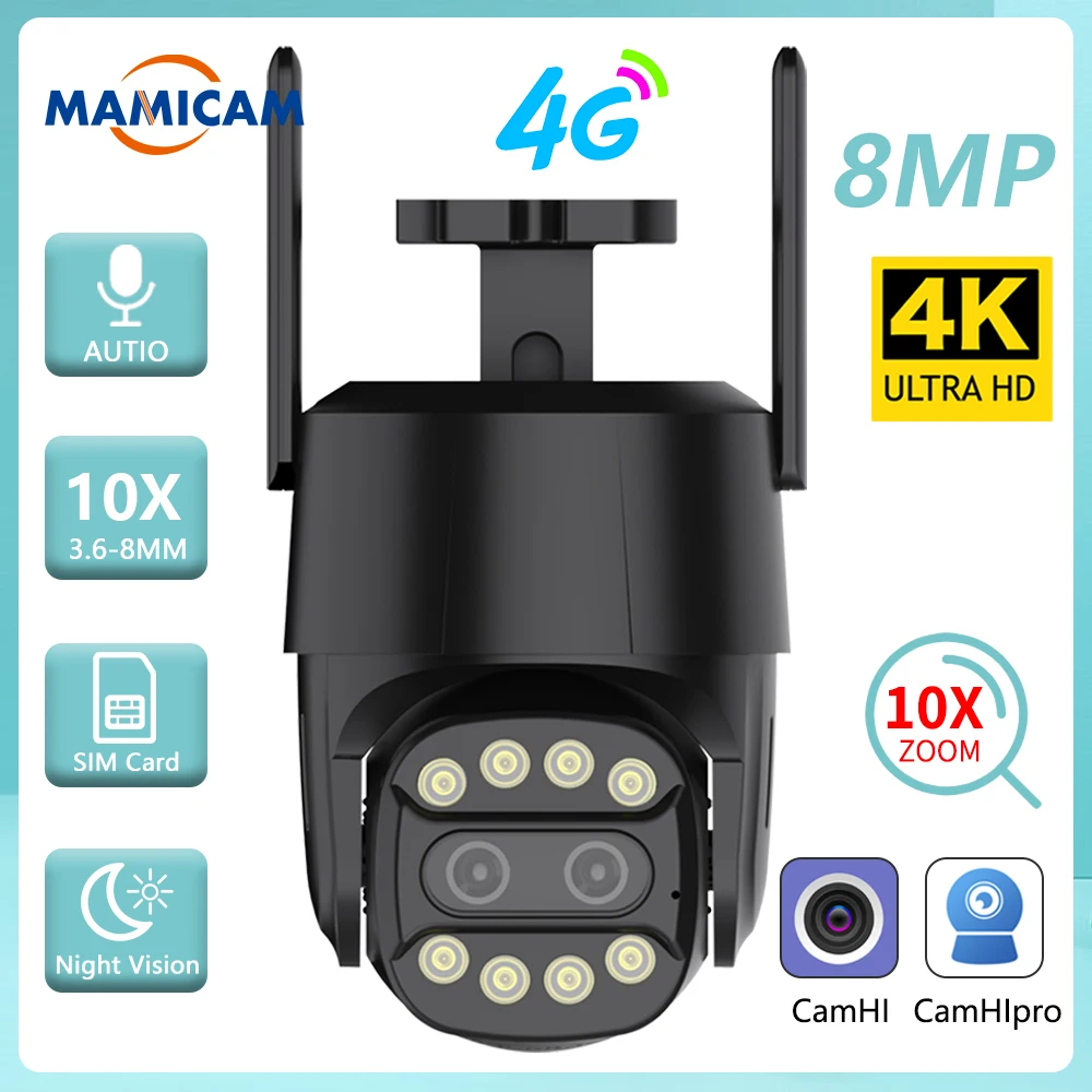 야외용 듀얼 렌즈 감시 카메라, 자동 추적 Camhipro, 4K, 8MP, 와이파이, 4G 심카드, 4MP, HD, PTZ, CCTV 비디오, 3.6mm-8mm title=야외용 듀얼 렌즈 감시 카메라, 자동 추적 Camhipro, 4K, 8MP, 와이파이, 4G 심카드, 4MP, HD, PTZ, CCTV 비디오, 3.6mm-8mm 