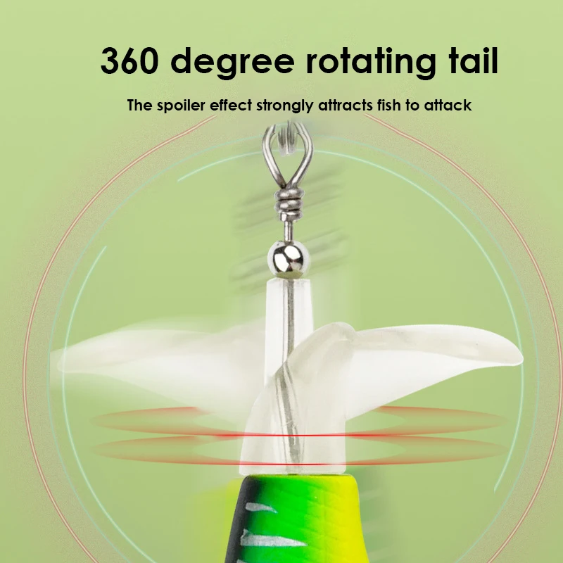 프로펠러 낚시 미끼, 바이오닉 하드 미끼, 낚시 태클, 회전 꼬리 낚시 미끼, 야외 낚시 스핀 미끼, 1 개, 7.5cm, 6.5g
