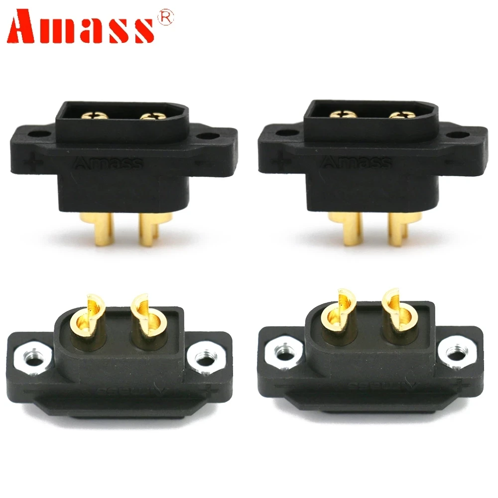 1/2/5PCS Amass XT60EW-M 블랙 마운트 XT60E 남성 플러그 커넥터 RC 드론 항공기 FPV 레이싱 드론