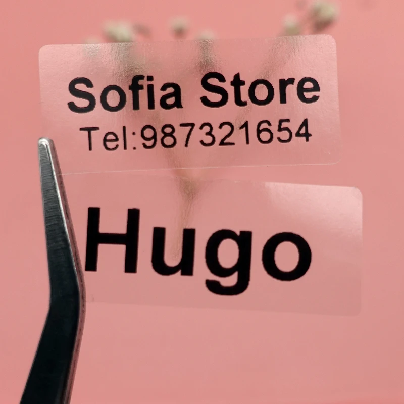 이름 스티커 사용자 정의 태그 개인 맞춤 카와이 방수 스티커 어린이 학교 문구 병 투명 라벨, 120 피스