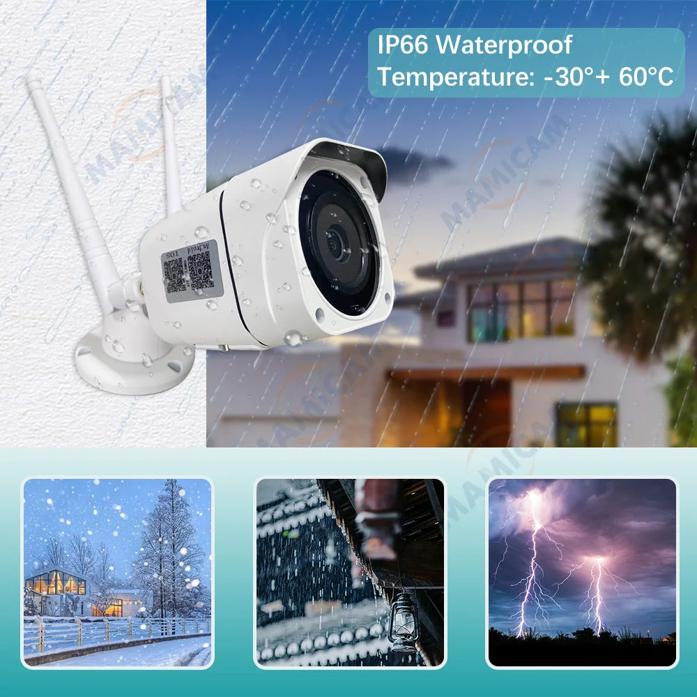 4G SIM 카드 IP 카메라, 5MP HD 야외 무선 와이파이 보안 총알 카메라, 1080P 비디오 감시 CCTV, 금속 P2P IP66 Camhipro