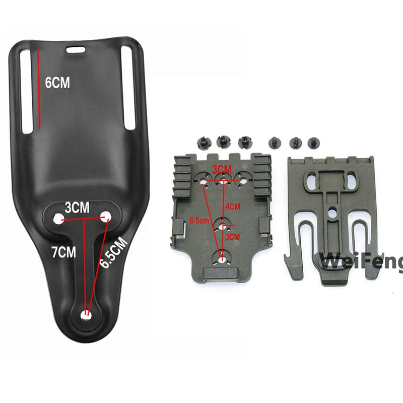 전술 드롭 레그 밴드 스트랩 건 홀스터 어댑터, 글록 17 M9 P226 퀵 잠금 시스템 키트, QLS 22 19 권총 벨트 플랫폼