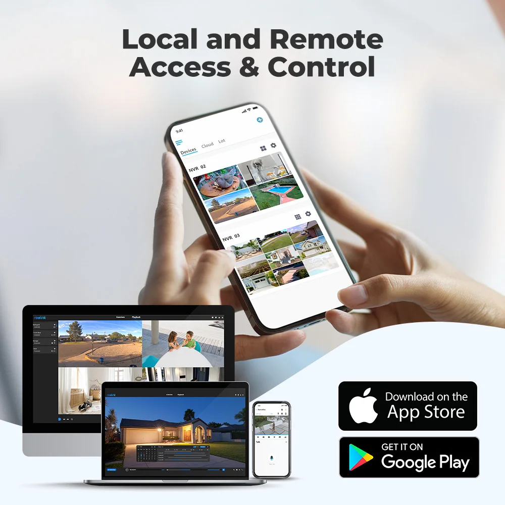 Reolink IP 보안 카메라용 8CH DVR, 16CH NVR P2P H.265 24/7 비디오 녹음기 감시 시스템 키트, 5MP, 8MP, 12MP