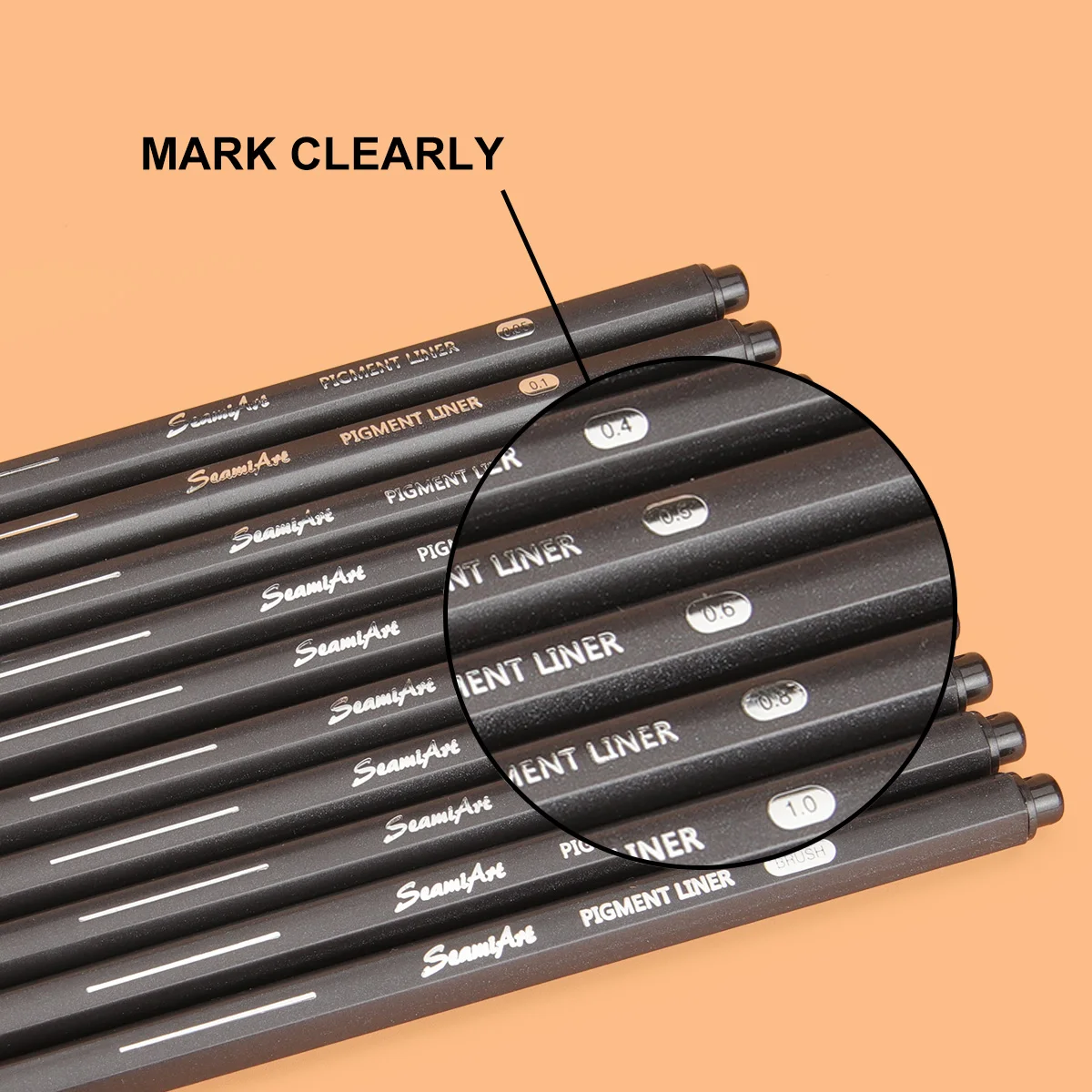 1/3/6/10pcs 안료 Fineliner Pigma Micron 잉크 마커 펜 0.05 0.1 0.2 0.3 0.4 0.5 0.6 0.8 1.0 브러쉬