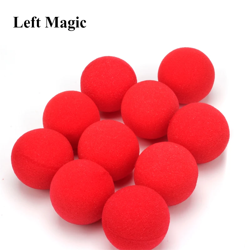 클래식 마술사 일루전 코미디 클로즈업 무대 카드 매직 액세서리, 손가락 스폰지 볼, 마술 트릭, 4.5cm, 10 개, E3132