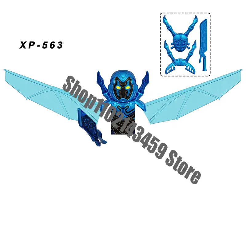 XP563 KT 블록 애니메이션 히어로 브릭 인형, 블루 비틀 영화 미니 액션 피규어, 빌딩 블록 조립, 어린이 장난감 선물 title=XP563 KT 블록 애니메이션 히어로 브릭 인형, 블루 비틀 영화 미니 액션 피규어, 빌딩 블록 조립, 어린이 장난감 선물