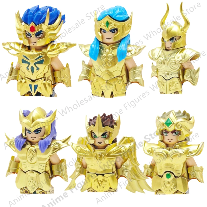 골드 세인트 시류 세이야 효가 이키 샤카 도코 뮤 피규어, 미니 피규어, 어린이 장난감, 빌딩 블록 선물, 신제품