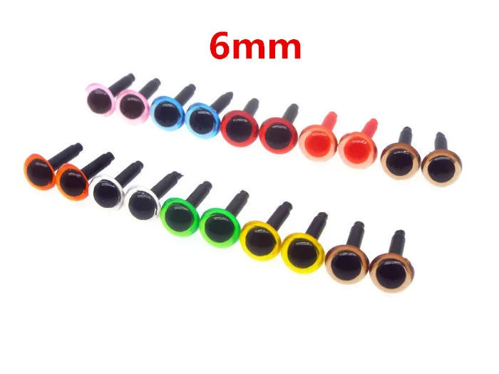 크리스털 눈 크로셰 동물 플라스틱 공예 눈, 다채로운 인형 눈, 와셔 포함, 12mm, 10.5mm, 9mm, 7.5mm, 6mm, 4.5mm