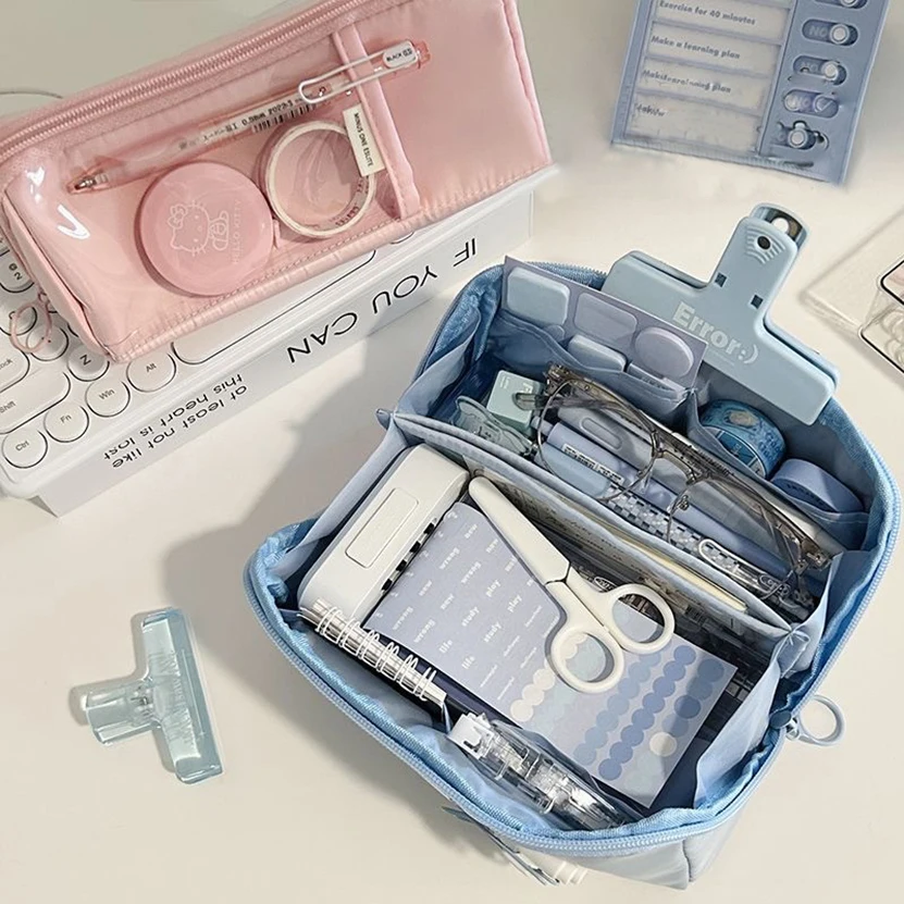 대용량 펜슬 케이스, Escolares Kalemlik Astuccio, Kawaii 제품, 일본 문구 트라우스, 귀여운 가방