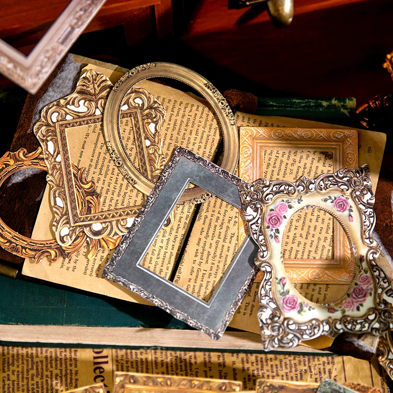 Journamm 빈티지 컷 아웃 프레임 장식 종이 정크 저널, DIY 스크랩북 콜라주 재료 플래너, 창의적인 문구, 팩당 30 개