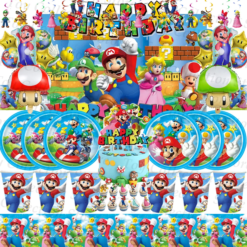 마리오드 어린이 생일 파티 장식 파티 식기 풀 세트, 테이블 액세서리, 컵 플레이트, 축제 DIY 선물, 베이비 샤워 title=마리오드 어린이 생일 파티 장식 파티 식기 풀 세트, 테이블 액세서리, 컵 플레이트, 축제 DIY 선물, 베이비 샤워 