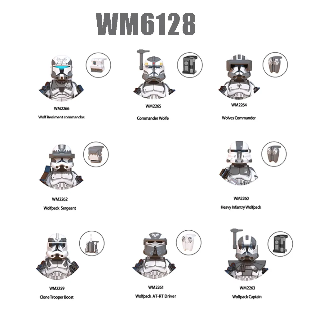 WM6128 헤비 보병 울프팩 빌딩 블록, 늑대 사령관 울프 피규어, 늑대 연대, 특공대 브릭, 피규어 장난감 title=WM6128 헤비 보병 울프팩 빌딩 블록, 늑대 사령관 울프 피규어, 늑대 연대, 특공대 브릭, 피규어 장난감 