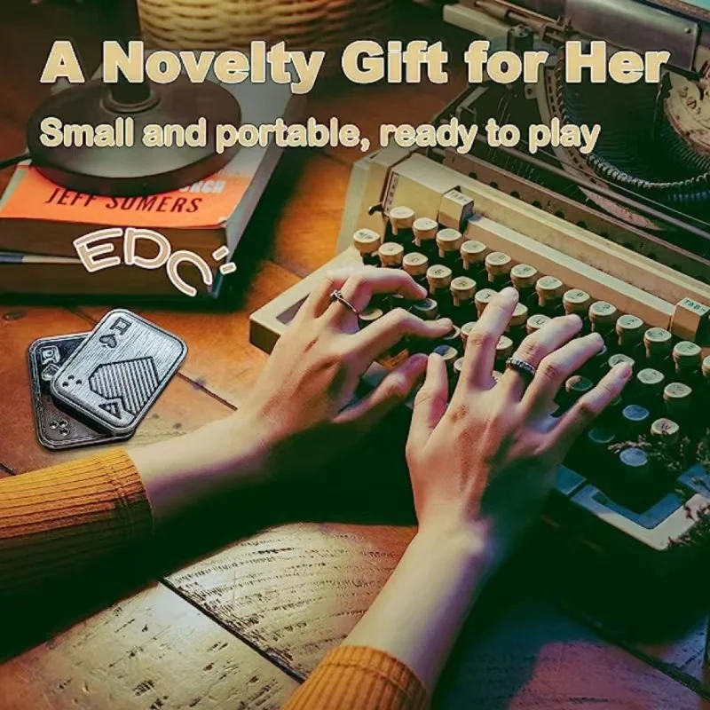 금속 해골 푸시 슬라이더 스트레스 해소 장난감, 스트레스 방지, EDC 탑 스피닝 포커 장난감, 휴대용 감압 마그네틱 장난감