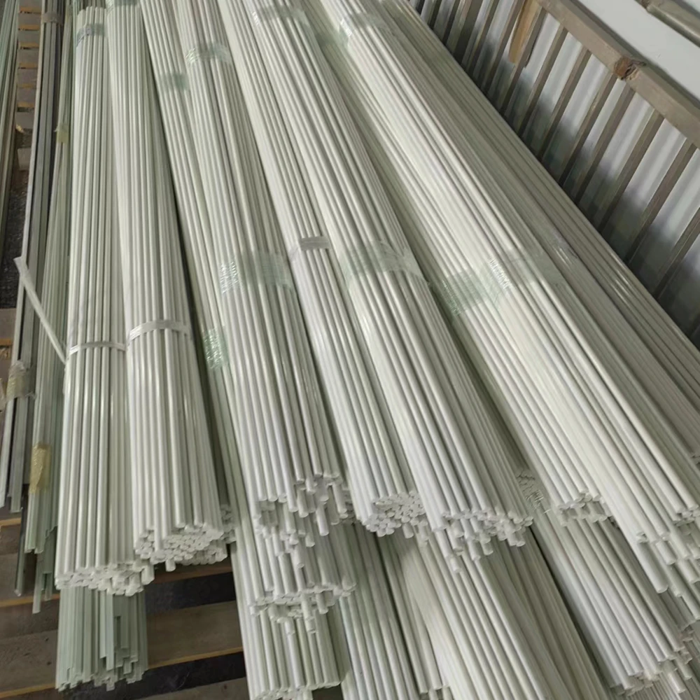 흰색 유리 섬유 막대, 길이 500mm, 1mm, 1.2mm, 1.5mm, 2mm, 2.5mm, 3mm, 4mm, 5mm, 20 개