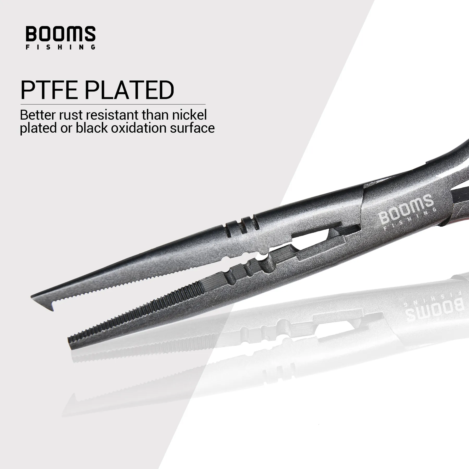 Booms Fishing-낚시 플라이어 F03, 23cm 긴 노즈 후크 리무버 도구, 스테인레스 스틸 라인 커터 가위