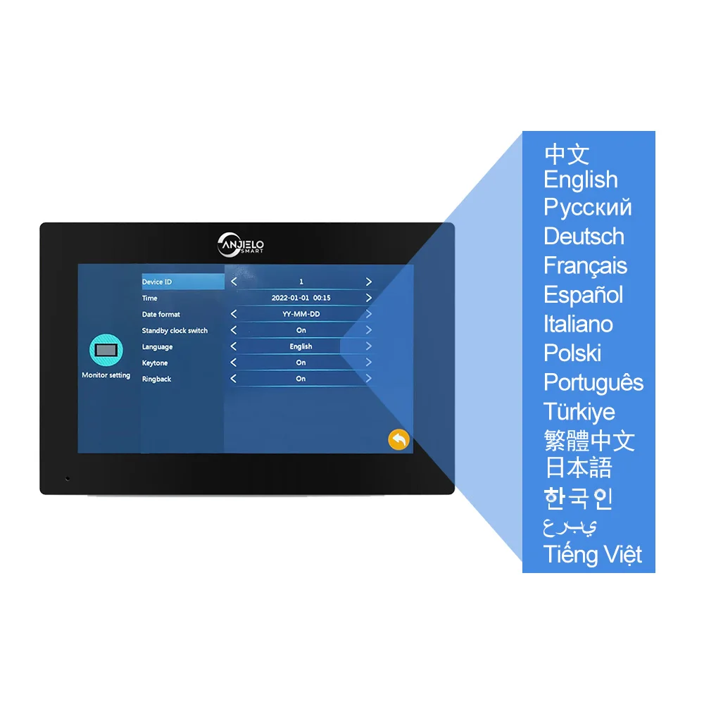 터치 스크린 초인종 금속 투야 스마트 와이파이 비디오 인터콤 시스템, 가정용 방수 문짝 전화용, 1080P, 7/10 인치