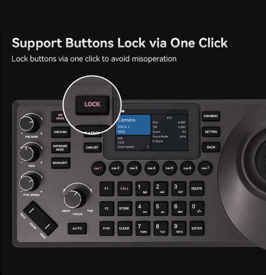 4D 키보드 조이스틱 NDI PTZ 컨트롤러 화상 회의 시스템, 라이브 스트리밍을 위한 화상 회의 카메라 키보드 제어