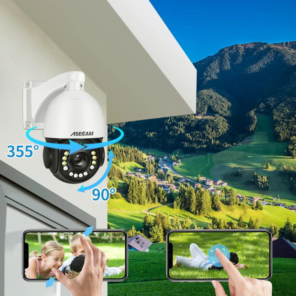 CCTV 카메라 PTZ  8MP 4K 오디오 비디오 감시 Hikvision 호환 RSTP IP 20X 광학 줌 POE