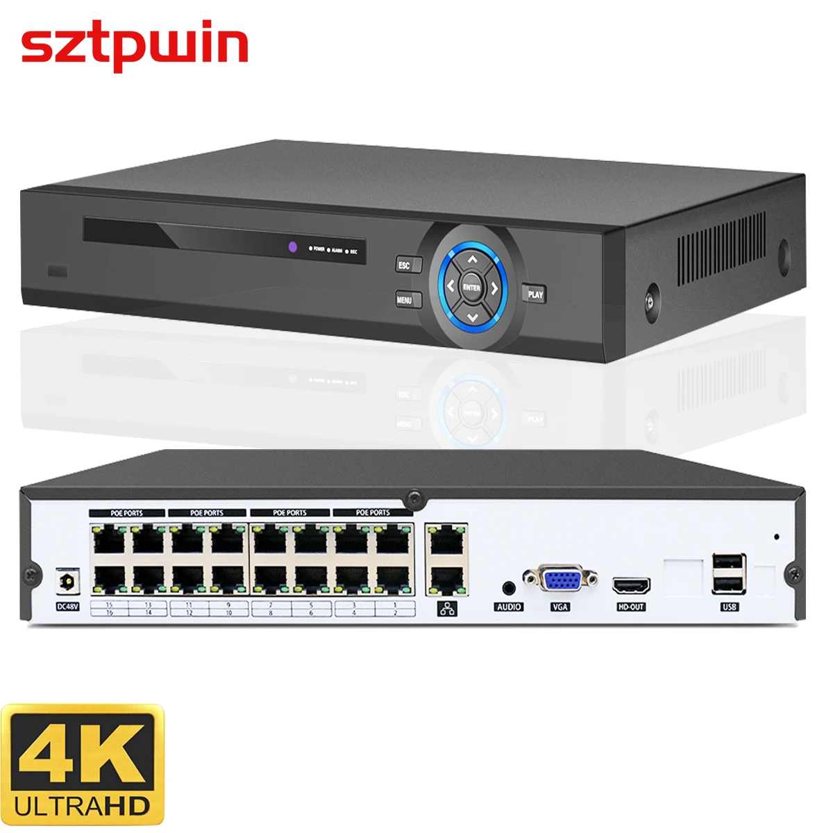 16CH 8CH 4K 8MP H.265 PoE NVR 레코더, HD 4K 3MP 4MP 5MP PoE IP 카메라, 얼굴 인식 48V ONVIF 비디오 감시 title=16CH 8CH 4K 8MP H.265 PoE NVR 레코더, HD 4K 3MP 4MP 5MP PoE IP 카메라, 얼굴 인식 48V ONVIF 비디오 감시 