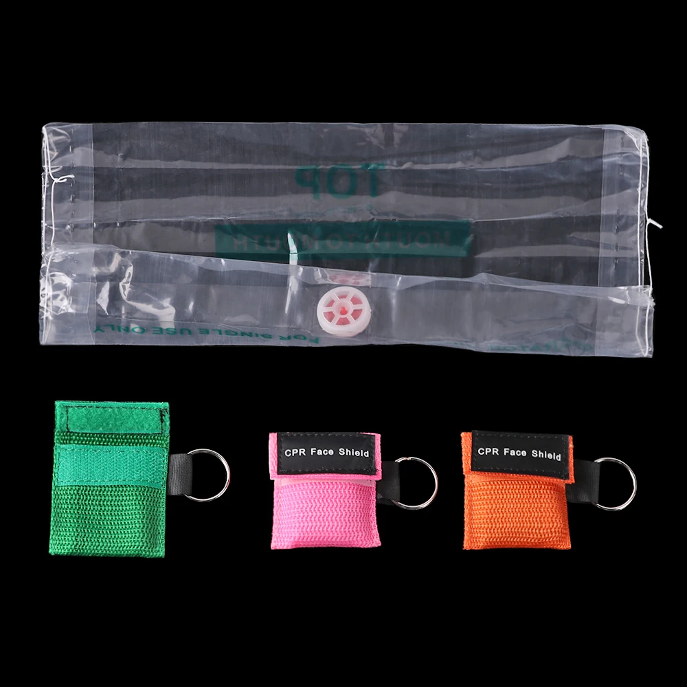 CPR 인공 호흡기 마스크, 휴대용 응급 처치, 얼굴 가리개, 일회용 호흡기, 키 체인, 건강 관리 도구