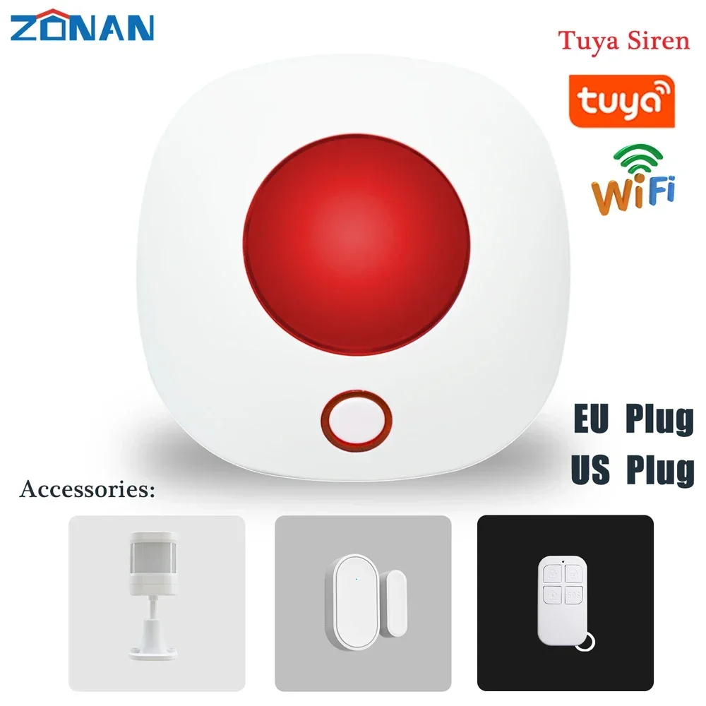 ZONAN SN11 Tuya Wifi 빛 사이렌 경보 100dB 확성기 4G Gsm 경보망을위한 실내 무선 433MHz 스트로브 사이렌 안전 title=ZONAN SN11 Tuya Wifi 빛 사이렌 경보 100dB 확성기 4G Gsm 경보망을위한 실내 무선 433MHz 스트로브 사이렌 안전 