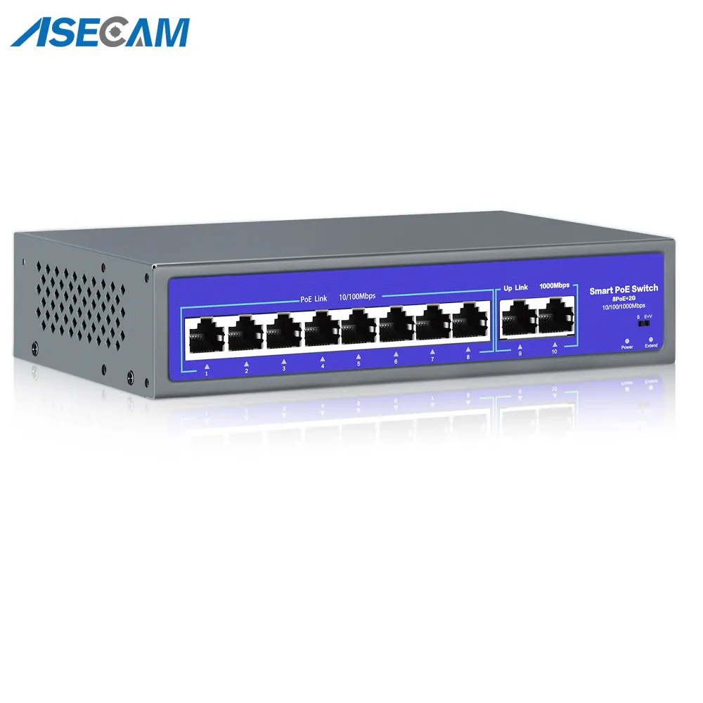 8 포트 52V 네트워크 POE 스위치, 10/1000Mbps IEEE 802.3 af/at 이더넷 IP 카메라 무선 AP CCTV 카메라 보안 시스템 title=8 포트 52V 네트워크 POE 스위치, 10/1000Mbps IEEE 802.3 af/at 이더넷 IP 카메라 무선 AP CCTV 카메라 보안 시스템
