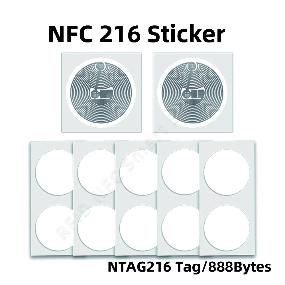 NFC 태그 NTG216 라벨 NFC 216 접착 라벨 스티커, RFID 13.56Mhz, 화웨이 공유 ios13 개인 자동화 단축키용, 10 개 title=NFC 태그 NTG216 라벨 NFC 216 접착 라벨 스티커, RFID 13.56Mhz, 화웨이 공유 ios13 개인 자동화 단축키용, 10 개