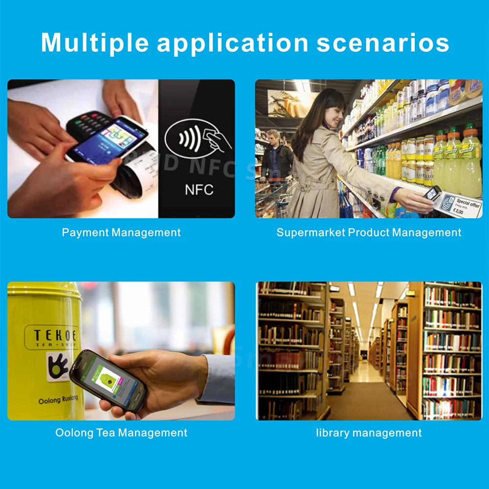 NFC 태그 NTG216 라벨 NFC 216 접착 라벨 스티커, RFID 13.56Mhz, 화웨이 공유 ios13 개인 자동화 단축키용, 10 개
