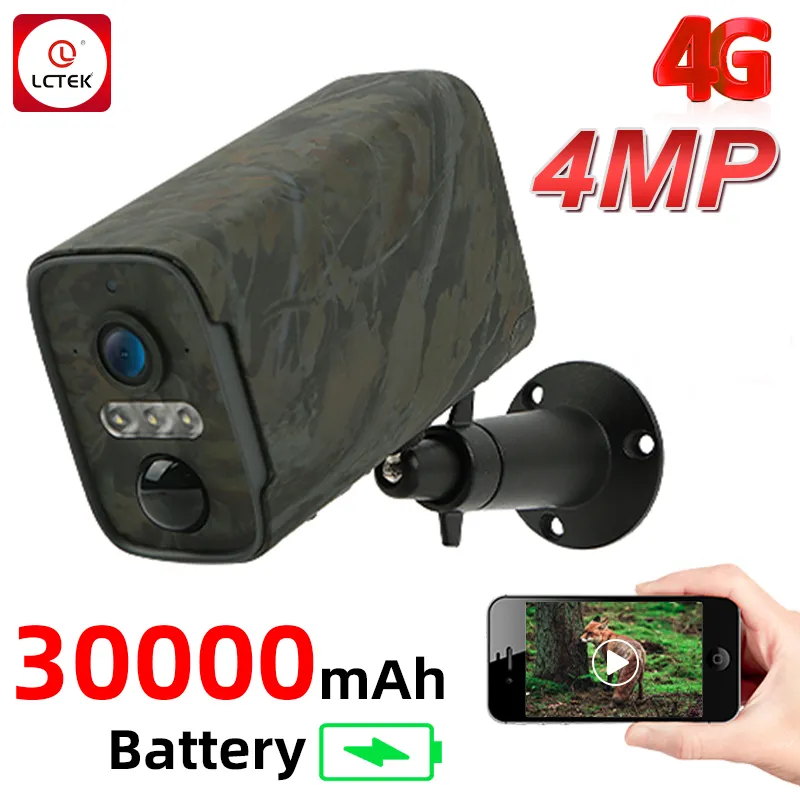 LCLCTEK 모바일 앱 트레일 사냥 배터리 구동 카메라, PIR 감지, 야외 IP66 무선 보안 CCTV 카메라, 4G SIM 카드, 4MP title=LCLCTEK 모바일 앱 트레일 사냥 배터리 구동 카메라, PIR 감지, 야외 IP66 무선 보안 CCTV 카메라, 4G SIM 카드, 4MP 