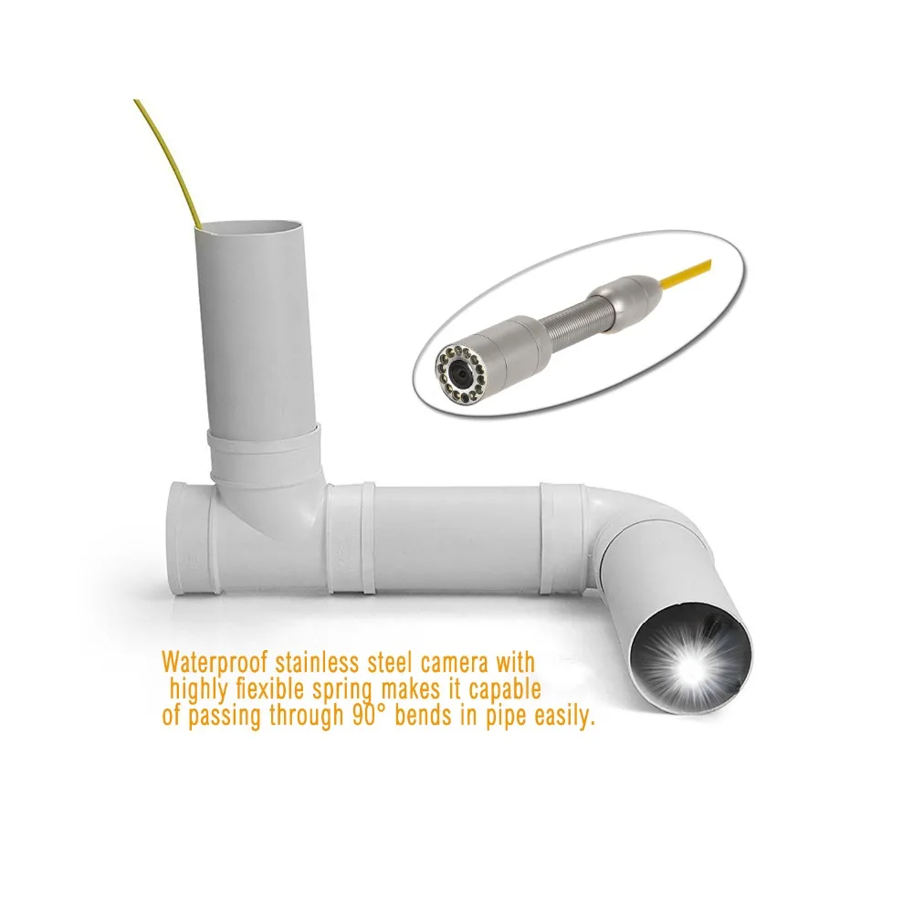 SYANSPAN 산업용 파이프 검사 카메라, DVR, WiFi, 20 m, 30 m, 50 m, 100m, 7 인치, 9 인치 모니터, HD 1000TVL 방수, IP68 배수 하수구 내시경