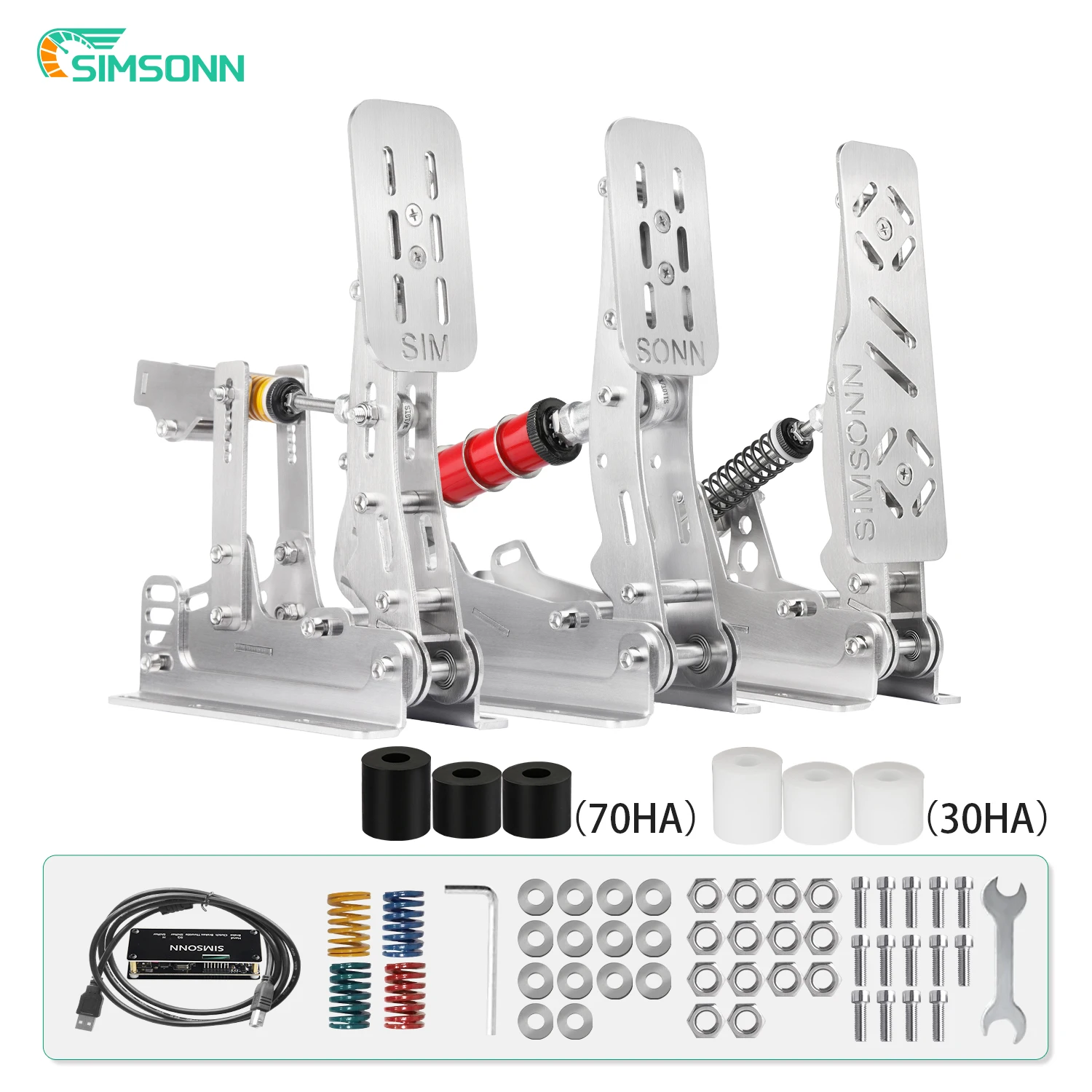 SIMSONN PC 레이싱 시뮬레이터 압력 센서 로드 셀 HE 유압 페달, PC 조종석 페달, 심 레이싱 페달, 신제품 프로 페달 title=SIMSONN PC 레이싱 시뮬레이터 압력 센서 로드 셀 HE 유압 페달, PC 조종석 페달, 심 레이싱 페달, 신제품 프로 페달