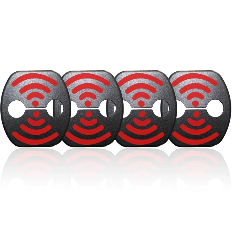 도요타 시에나 젤라 세쿼이아 타코마 힐럭스 FJ 크루저용 DIY 잠금 스티커, 자동차 도어 잠금 커버, 녹 방지 커버, 세트당 4 개