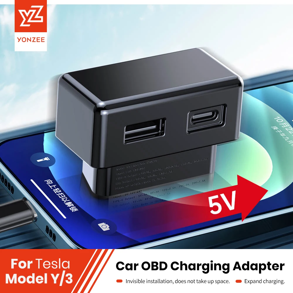 YZ 테슬라 자동차용 OBD 어댑터 충전, 테슬라 모델 3, 모델 Y, X, S, obd2 분배기, 충전기 어댑터 액세서리 title=YZ 테슬라 자동차용 OBD 어댑터 충전, 테슬라 모델 3, 모델 Y, X, S, obd2 분배기, 충전기 어댑터 액세서리 
