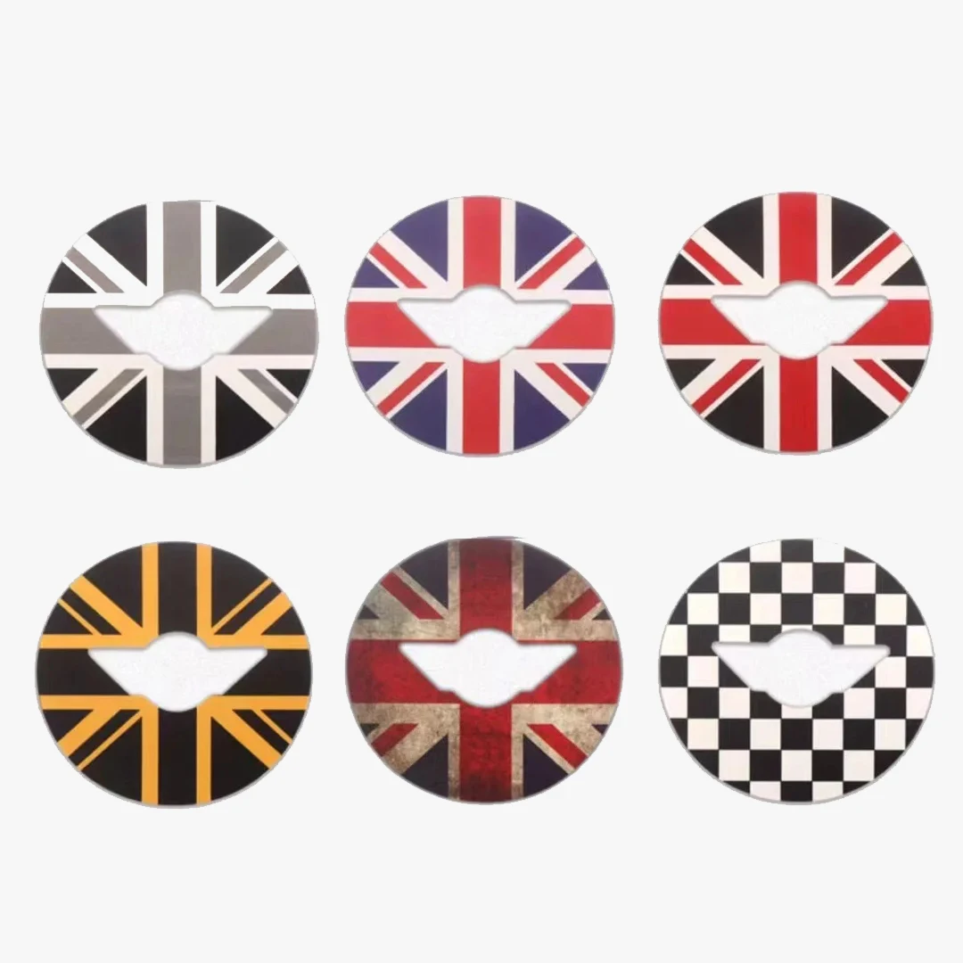 미니 쿠퍼용 자동차 핸들 스티커, PU 가죽 자동차 스티커 액세서리, 핸들 커버 장식, R55, R56, F55, F60