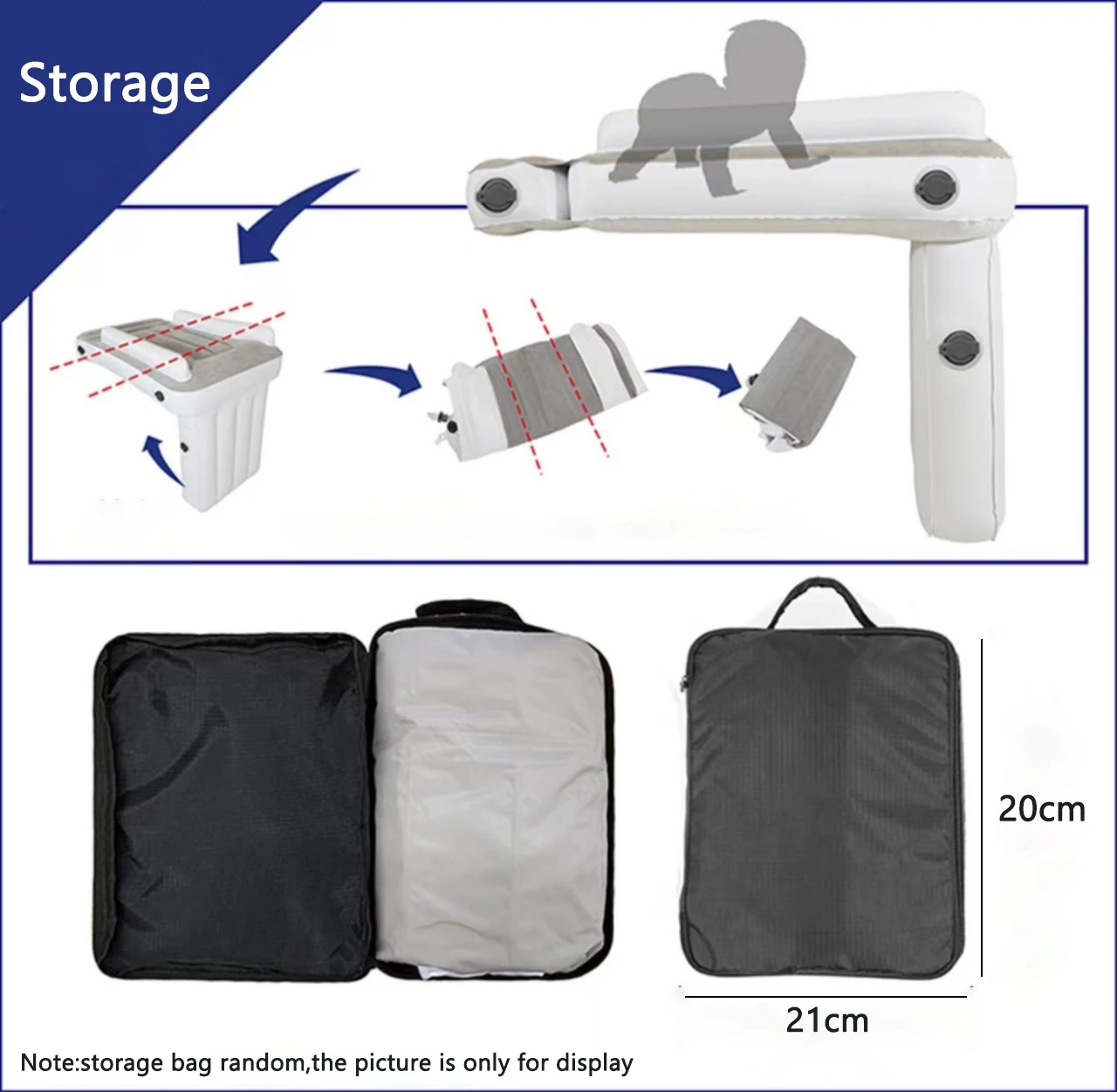 팽창식 비행기 매트리스, 여행용 침대 수면 에어 매트, 고속 철도 에어 쿠션, 자동차 캠핑 인테리어 액세서리