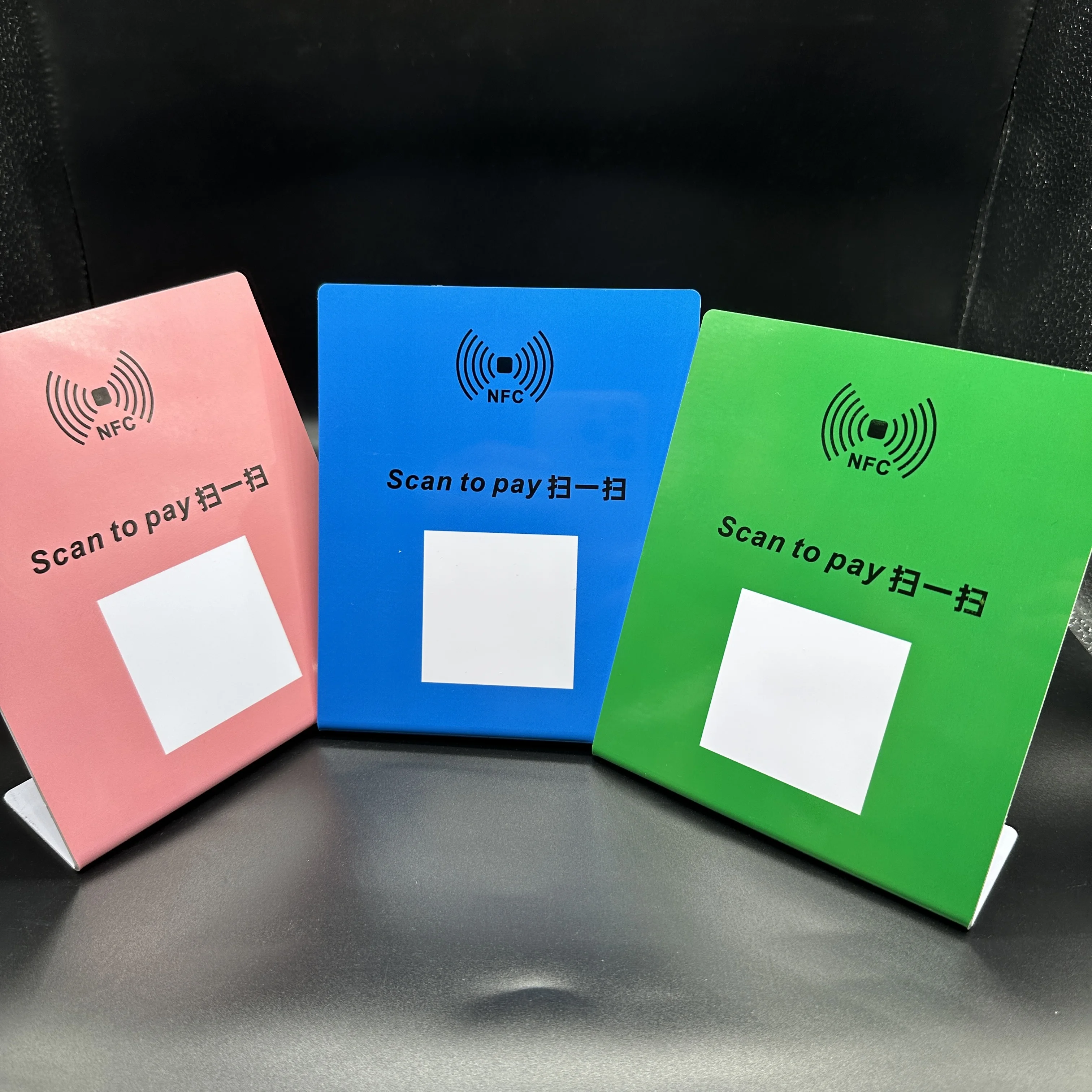 NFC 테이블 디스플레이 거치대 NTG 213 칩 PVC 13.56Mhz 144 바이트 칩 메모리, 구글 NFC 검토 카드 NTG 213 NFC 데스크 스탠드, 5 개