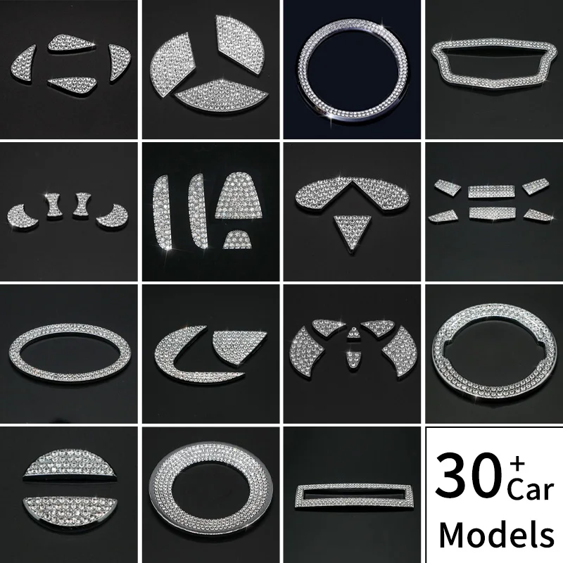 자동차 블링 스티어링 휠 로고 데칼 스티커, 인테리어 액세서리, 다이아몬드 금속 엠블럼, BMW 현대 도요타 혼다 메르세데스에 적합 title=자동차 블링 스티어링 휠 로고 데칼 스티커, 인테리어 액세서리, 다이아몬드 금속 엠블럼, BMW 현대 도요타 혼다 메르세데스에 적합