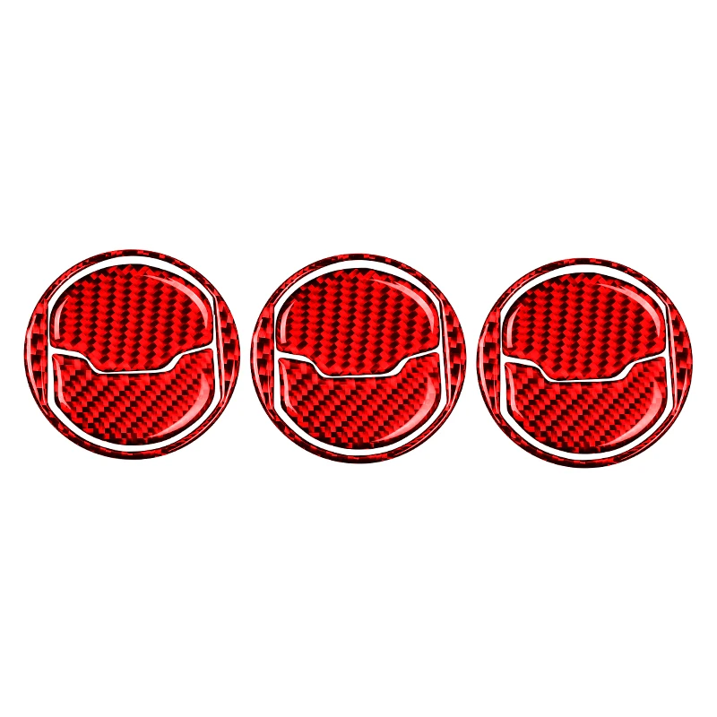 포드 머스탱 GT 2015-2021 용 탄소 섬유 자동차 중앙 대시보드 에어컨 배출구 장식 커버 트림