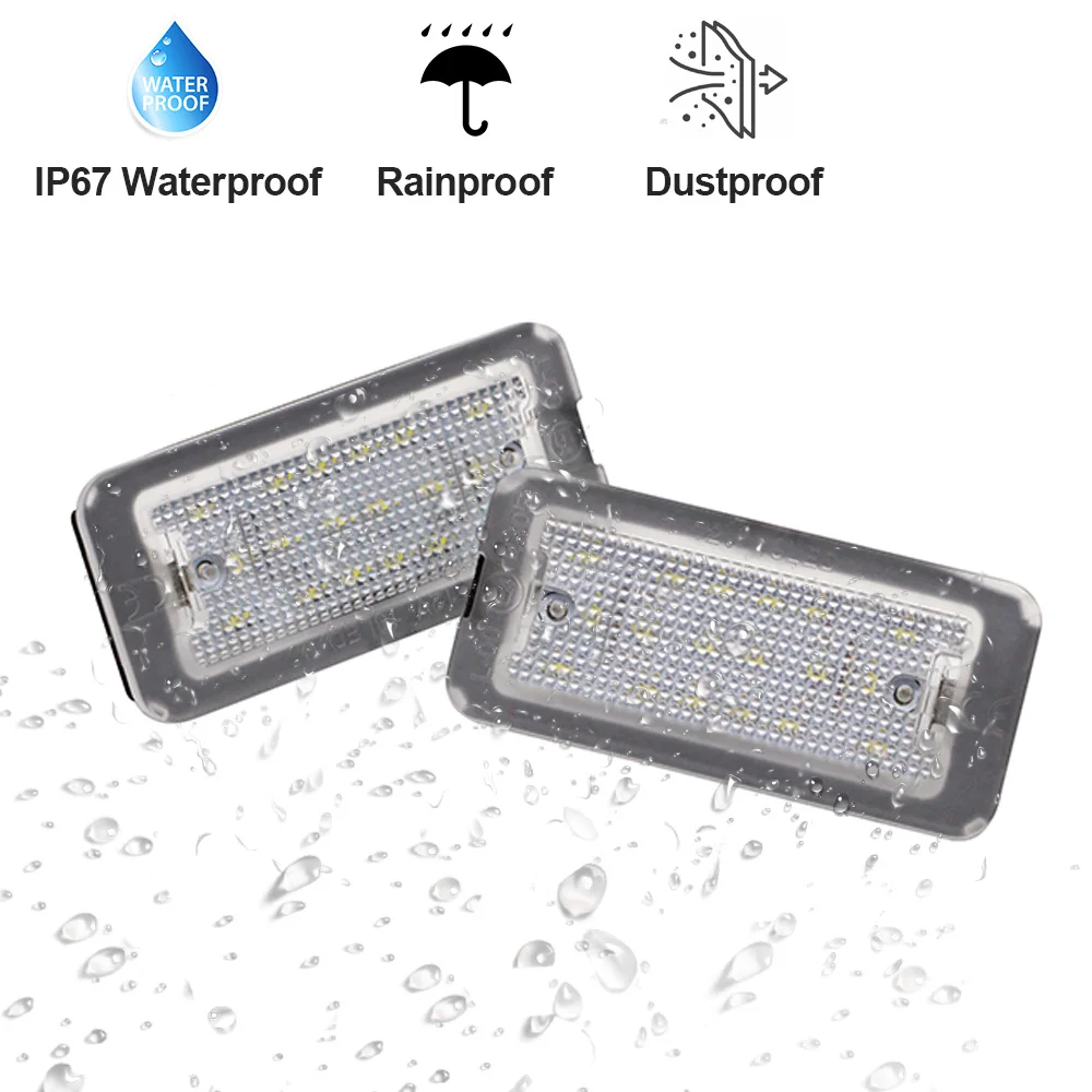제논 화이트 고휘도 번호판 조명, 자동차 LED 번호판 라이트, 피아트 500 ab사탕 500 500C 695 595 6000K 에 적합, 2 개