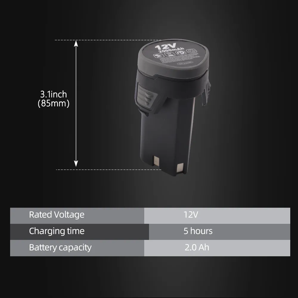 SPTA 원래 12V 2000mAh 리튬 이온 충전식 배터리 SPTA 12V 무선 RO/DA 미니 자동차 폴리셔 SPTA-LD104