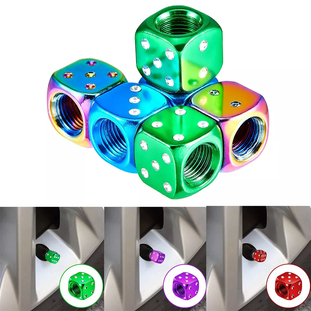 주사위 스타일 타이어 밸브 스템 캡, 자동차 니플 캡 스템 커버, 타이어 에어 밸브, 방진 휠 캡, 자동차, 오토바이, 자전거용 title=주사위 스타일 타이어 밸브 스템 캡, 자동차 니플 캡 스템 커버, 타이어 에어 밸브, 방진 휠 캡, 자동차, 오토바이, 자전거용 