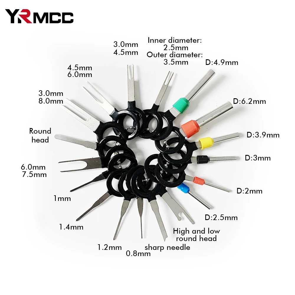 자동차 터미널 제거 도구 키트, 전기 와이어링 크림프 커넥터 핀 추출기, 자동차 터미널 수리 수공구, 11 개, 18 개, 26 개, 36 개, 41 개