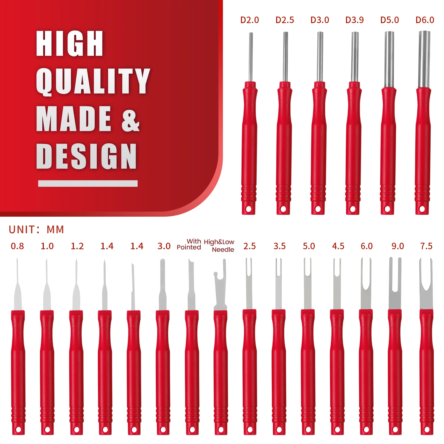 자동차 터미널 제거 도구 키트, Uto 케이블 플러그 제거 풀러, 전선 크림프 커넥터, 핀 추출기 분해 도구, 21 개