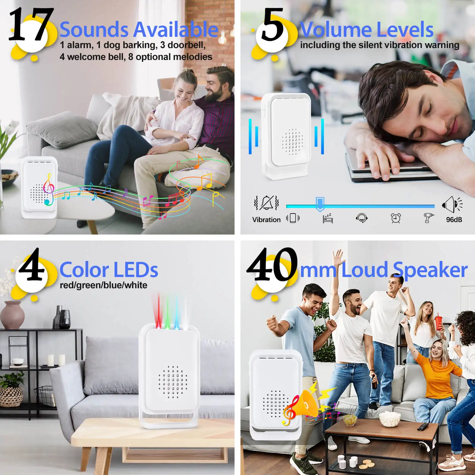 PIR 모션 센서 보안 경보, 상업용 상점, 홈 차임, 무선 적외선 움직임 감지기, 출입 경보 벨