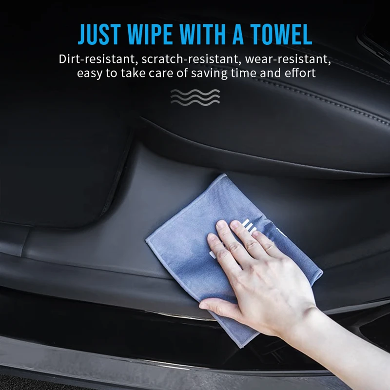 테슬라 모델 Y 2021 2022 ABS 후면 도어 씰 프로텍터, 스커프 플레이트 커버, 도어 내부 씰 커버 및 외부 도어 씰 데칼 스티커